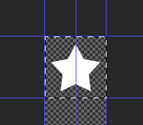 This star, part of a larger sprite file, is now perfectly centered in its space.